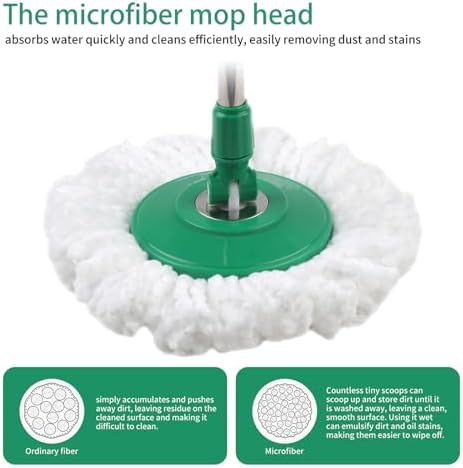 Roixeeds Spin Mop and Bucket with Wringer Set