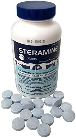Steramine Quaternary Sanitizing Tablets - 150 Tablets per Bottle 3-Pack