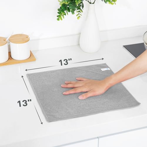 WEAWE Gray Microfiber Cleaning Cloth 13x13 - Pack of 12