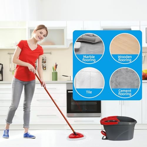 3PCS Spin Mop Heads 1 Mop Base Compatible with OCedar Systems