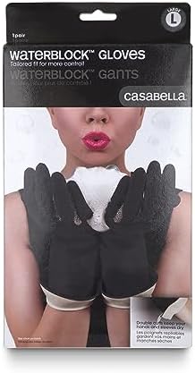 Casabella Premium Waterblock Latex Cleaning Gloves Black
