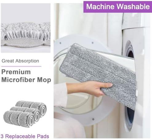 BOSHENG Purple Mop and Bucket with Wringer Set