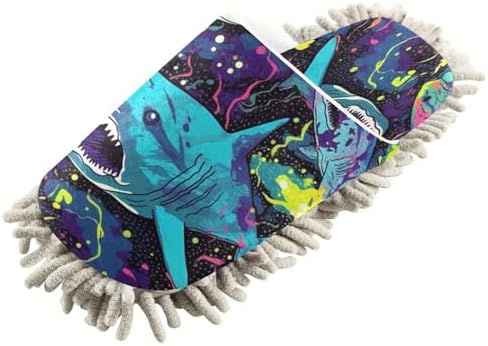 Bulletgxll Coral Shark Microfiber Cleaning Slippers - L Size