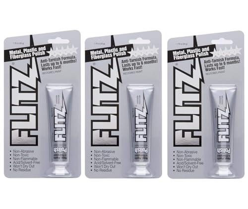 Flitz Multi-Purpose Metal Polish Paste 3 Pack - USA-Made