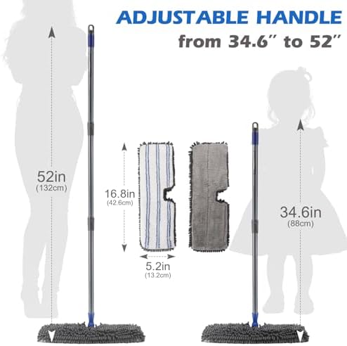 Masthome Microfiber Flip Mop with Stainless Steel Handle