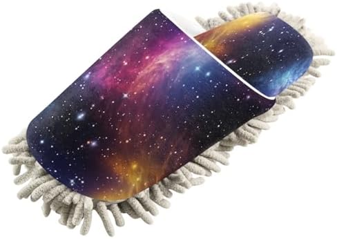 Colorful Star Mopping Slippers Washable Floor Mop Slippers