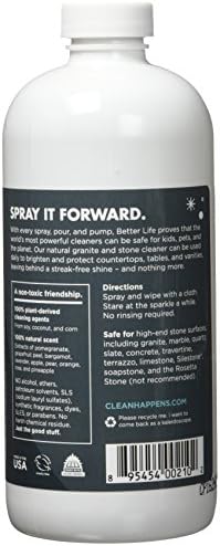 Better Life Granite Cleaner and Polish - 16oz Pack of 2 PomegranateGrapefruit