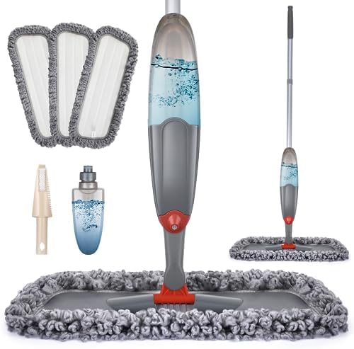 Domi-patrol Microfiber Spray Floor Mops for Hardwood Tile Cleaning