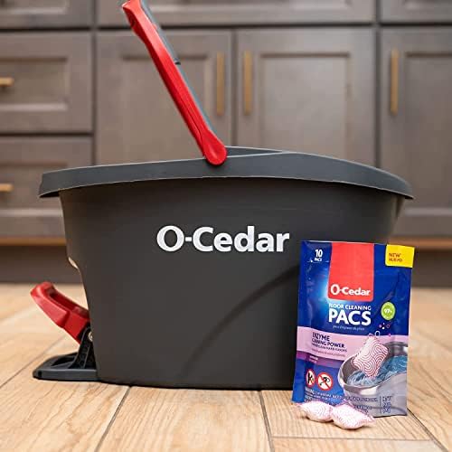 O-Cedar EasyWring Spin Mop with Bucket and Citrus Lavender PACS