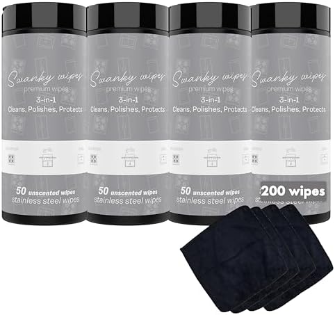 Swanky Stainless Steel Cleaner Wipes 200 Count