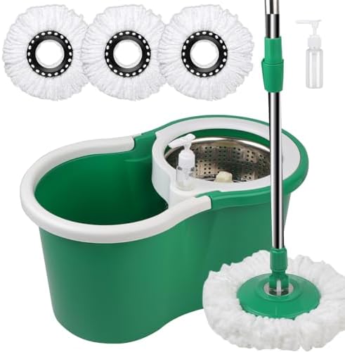 Roixeeds Spin Mop and Bucket with Wringer Set