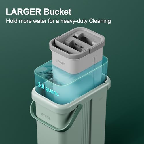 JOYMOOP Mop and Bucket Set with 5 Microfiber Pads
