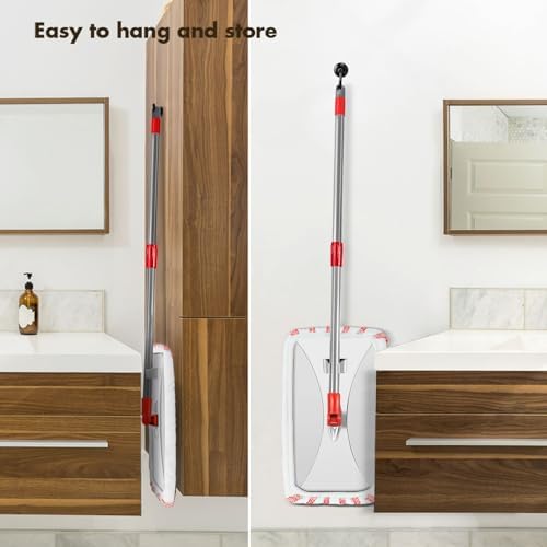 Masthome Extra Large Microfiber Dust Mop with 5 Pads and Scraper