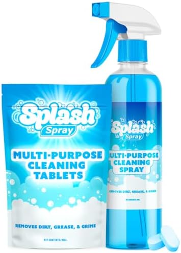 Splash Spray Multi-Purpose Cleaning Tablets - 5 Tablets and Spray Bottle