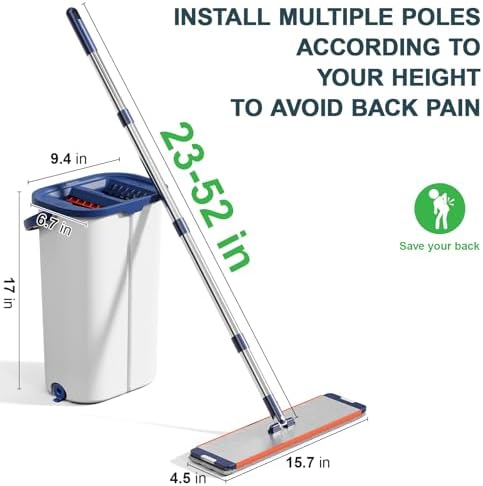 WBKATN Large Mop Bucket with Wringer Set