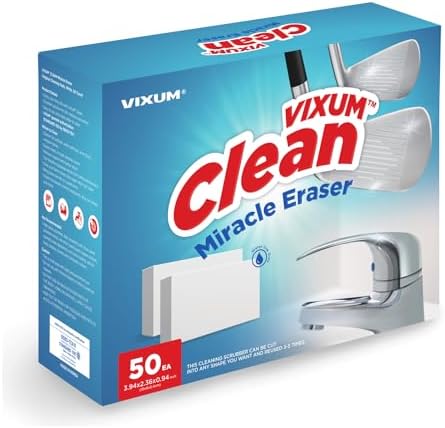 VIXUM CLEAN Miracle Eraser Pads 50 Count - Multi-Surface Cleaning