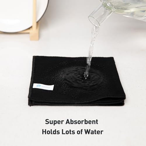 WEAWE Black Microfiber Cleaning Cloth 13x13 Pack of 12 1