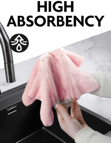 Fantasticlean Microfiber Cleaning Cloth Roll - 40 Pack Pink