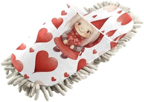Bulletgxll Cartoon Girl Mopping Slippers - M