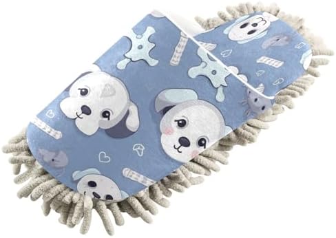 Bulletgxll Dog Heads Mopping Slippers - M