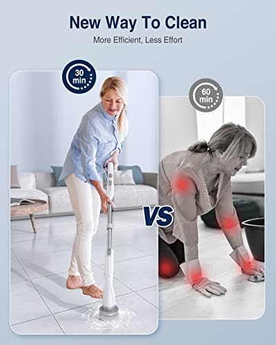 LABIGO Electric Spin Scrubber LA1 Pro Cordless Cleaning Brush for Bathroom and Tile