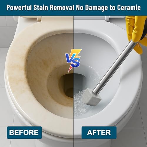 YINGMORE Extra Long Handle Pumice Stone for Toilet Cleaning