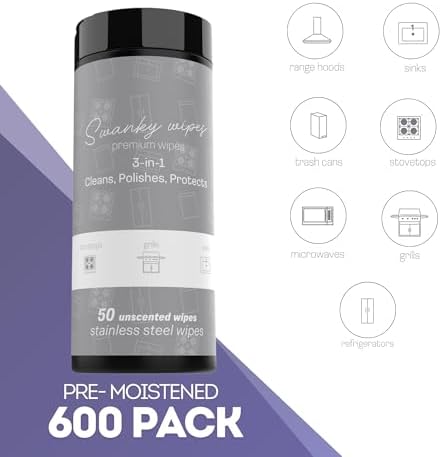 Swanky Stainless Steel Cleaner Wipes - 600 Count 1