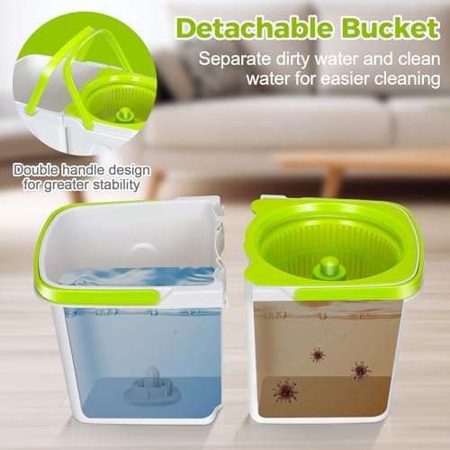 Masthome Spin Mop and Bucket Set with Wringer
