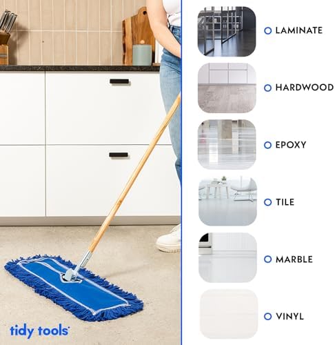 24 Inch Blue Commercial Dust Mop Floor Sweeper