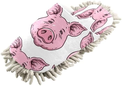 Bulletgxll Pink Pig Mopping Slippers - Washable and Comfortable