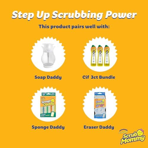 Scrub Daddy Sponges Cleaning Paste Bundle - 3 Sponges 3 Pastes