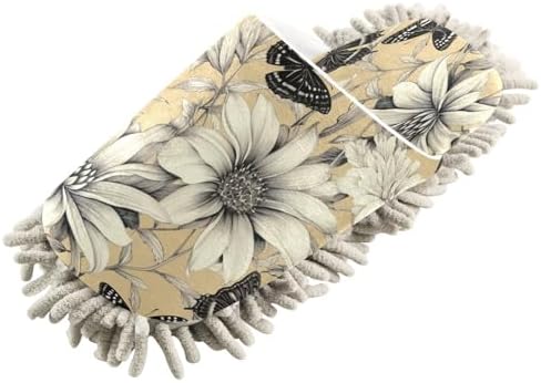 Bulletgxll Butterfly Daisy Mop Slippers - M