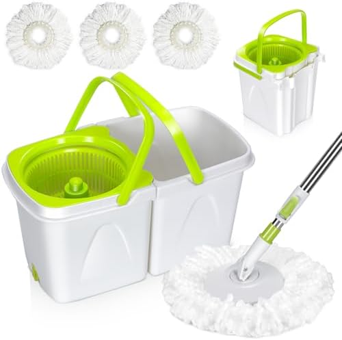 MASTERTOP Spin Mop Cleaning System with Wringer Set