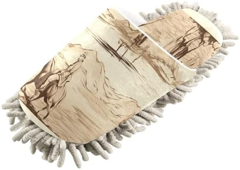 Bulletgxll Men Riding Horses Mopping Slippers Washable