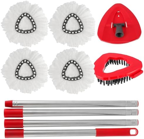 Spin Mop Replacement Heads and Brush Set for O Cedar EasyWring 1-Tank System