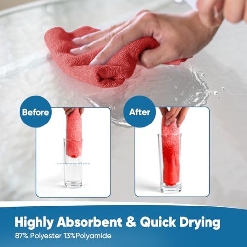 Orighty Microfiber Cloths 75 Sheets Red 115 x 115
