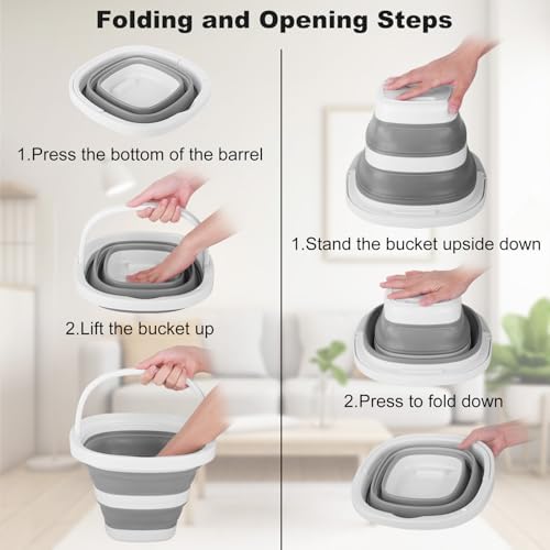BIDFUL 5L Collapsible Bucket with Handle