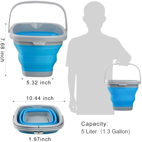 Collapsible Mop Bucket and Ice Bucket 5L Household Cleaning Tool
