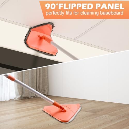 RONSUNG Wall Cleaner Triangle Mop with 82 Long Handle