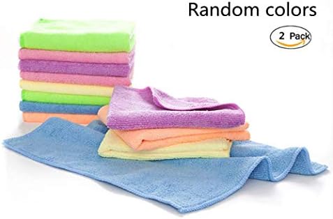 YSLON Rubber Cleaning Gloves 2-Packs with Cloth Waterproof Reusable Large