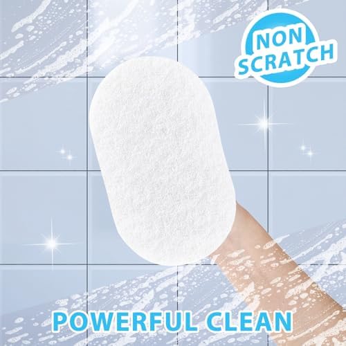 Lumkew Bath Tub Scrubber Non Scratch Cleaning Sponge 2 PCS Heavy Duty Scrub Tool