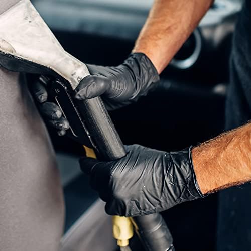 Schneider Black Vinyl Exam Gloves 4mil Disposable 1