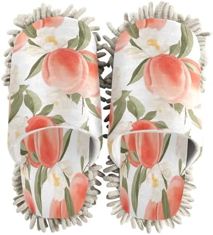 Pink Peach Microfiber Cleaning Slippers for Daily Use