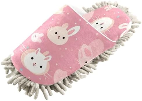 Zhirexin Cute Bunny Cleaning Slippers - Washable and Comfortable