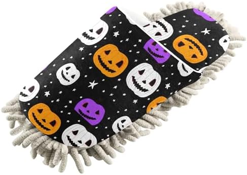Halloween Pumpkins Mop Slippers for Women Men