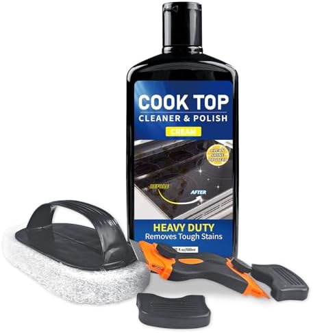 SHADAIWUYU 17oz Cooktop Cleaner Kit with Scraper and Pad