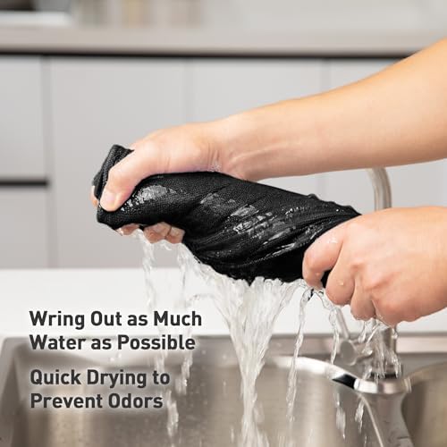 WEAWE Black Microfiber Cleaning Cloth 13x13 Pack of 12 1
