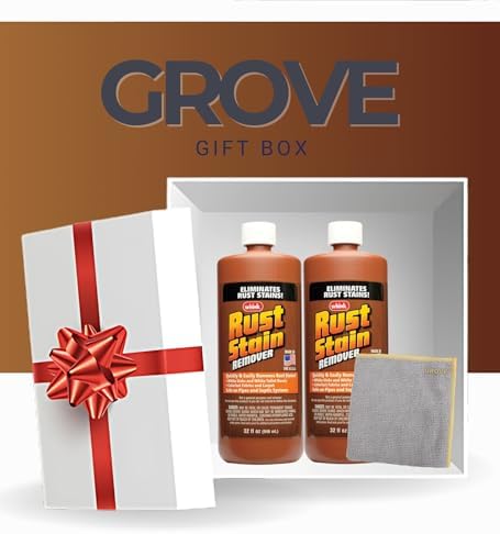 GROVE Rust Stain Remover 32 oz Bundle with Microfiber Cloth