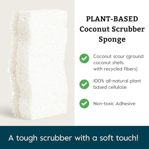 Grove Co Natural Coconut Scrubber Sponges 6 Pack