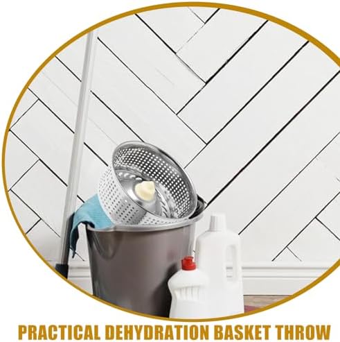 Ipetboom Stainless Steel Rotating Mop Bucket Basket